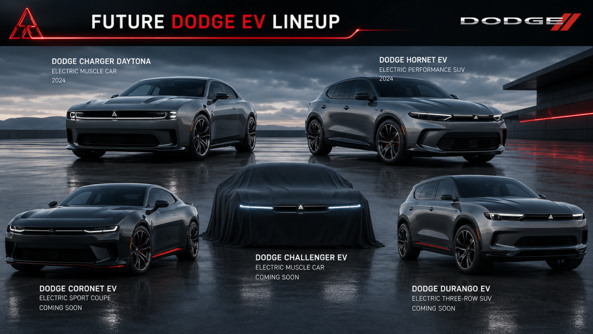 Лінійка майбутніх електричних автомобілів Dodge: Charger, Challenger, Hornet та інші